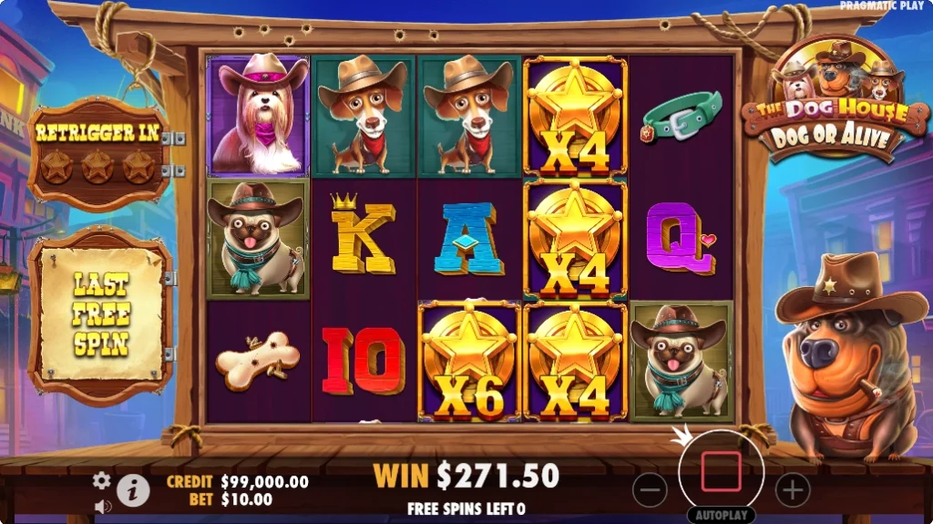 Die Hundehütte - Hund oder lebendig Bonus Retrigger & Multiplikator Erhöhung Feature